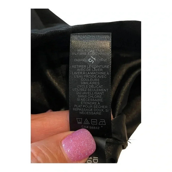 EXPRESS BLACK SHORT ROMPER TIE FRONT WITH SHOULDER CUT OUTS SIZE SMALL - Picture 8 of 8